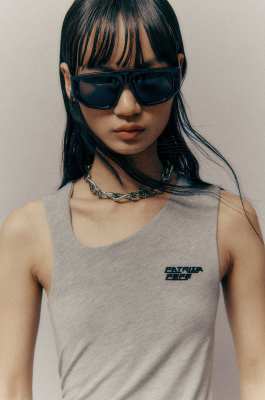 New Chain necklace in aluminum and brass, Silver, Patrizia Pepe