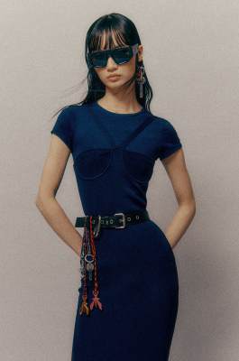 Short-sleeved jersey shirt, Blue, Patrizia Pepe