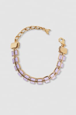 Brass and glass bracelet, Purple, Patrizia Pepe