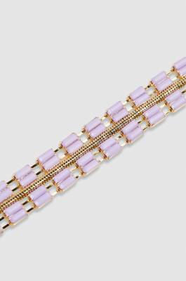 Brass and glass bracelet, Purple, Patrizia Pepe