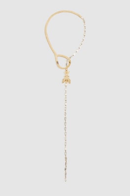 Snake necklace in brass and glass, Gold, Patrizia Pepe
