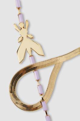 Elegant brass and glass necklace, Purple, Patrizia Pepe