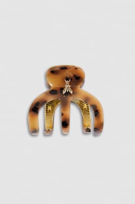 Metal hair clip, Beige, Patrizia Pepe