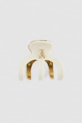 Metal hair clip, White, Patrizia Pepe