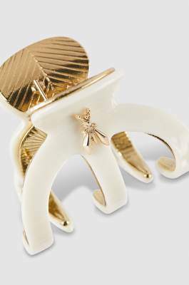 Metal hair clip, White, Patrizia Pepe