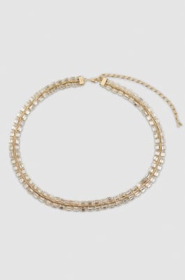 Brass and glass belt, Gold, Patrizia Pepe