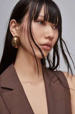Zama balloon earrings, Gold, Patrizia Pepe