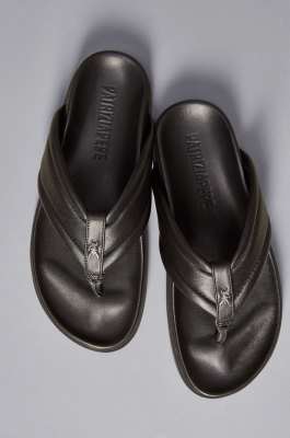 Slippers in nappa, Nero, Patrizia Pepe