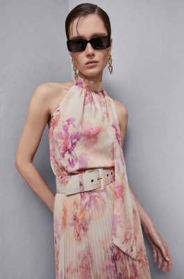 Georgette top shirt, Multicolor, Patrizia Pepe