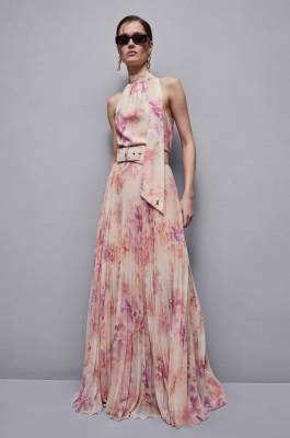 Long georgette skirt, Multicolor, Patrizia Pepe