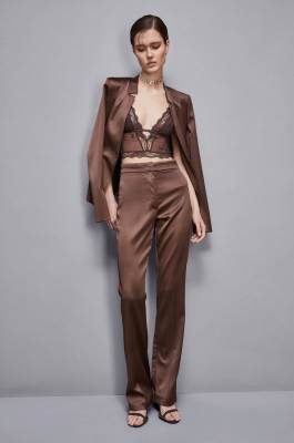 Lace bralette, Brown, Patrizia Pepe