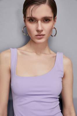 Essential jersey mini dress, Purple, Patrizia Pepe