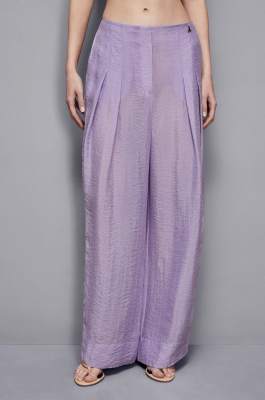 Pantalon palazzo fluide oversize, Violet, Patrizia Pepe