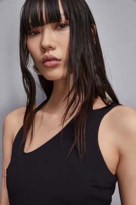 Essential long skinny dress, Black, Patrizia Pepe