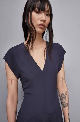 Essential viscose mini dress, Blue, Patrizia Pepe