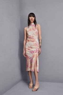 Crepe formal dress, Multicolor, Patrizia Pepe