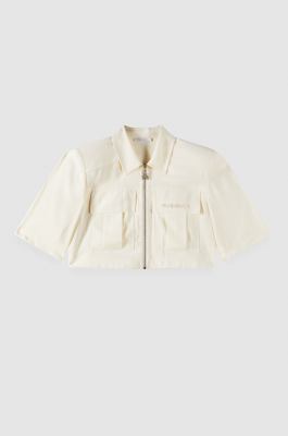 Cropped shirt, White, Patrizia Pepe