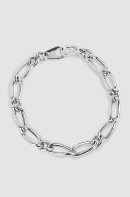 New Chain necklace in aluminum and brass, Silver, Patrizia Pepe