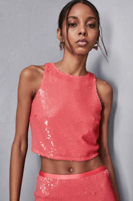 Top with sequins, Pink, Patrizia Pepe