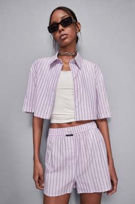 Cotton boxer shorts, Purple, Patrizia Pepe