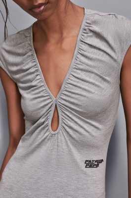 Skinny-Body-Pullover aus Viskose, Grau, Patrizia Pepe