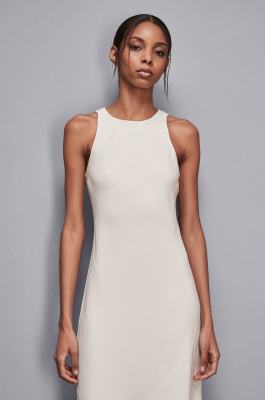 Robe en viscose et lin Essential, Beige, Patrizia Pepe
