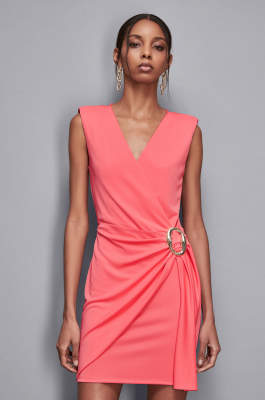 Fitted jersey mini dress, Pink, Patrizia Pepe