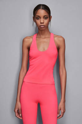 Skinny-Top aus technischem Jersey Essential, Rosa, Patrizia Pepe