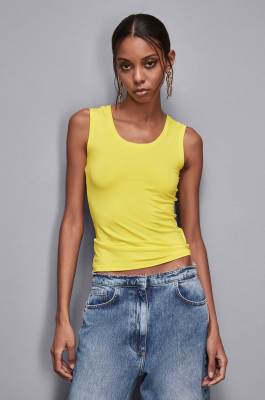 Jersey tank top, Yellow, Patrizia Pepe