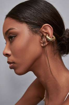 Circle ear cuff, Gold, Patrizia Pepe