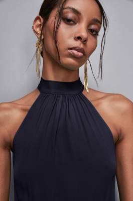 Robe en viscose Essential, Bleu, Patrizia Pepe