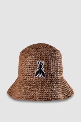 Braided bucket hat, Brown, Patrizia Pepe