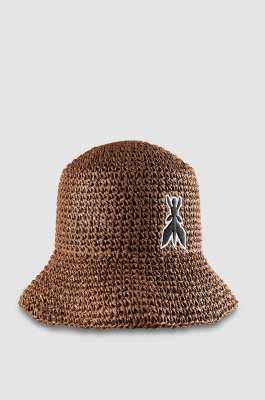 Braided bucket hat, Brown, Patrizia Pepe