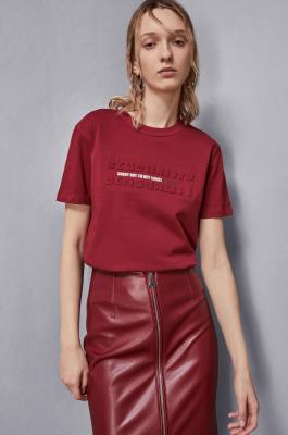 T-shirt with slogan, Red, Patrizia Pepe