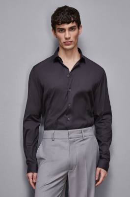 Shirt aus Baumwoll-Popeline Lang, Blau, Patrizia Pepe
