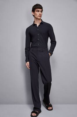Slim fit jersey shirt, Blue, Patrizia Pepe