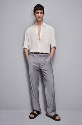 Short sleeve shirt in viscose twill, White, Patrizia Pepe