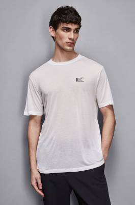Kurzärmeliges T-Shirt aus Jersey, Weiß, Patrizia Pepe