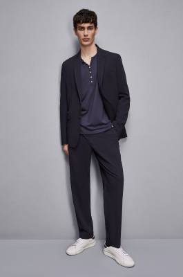 Long sleeve jersey with buttons, Blue, Patrizia Pepe