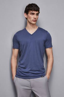 T-Shirt aus Baumwolle, Slim Fit, Hellblau, Patrizia Pepe