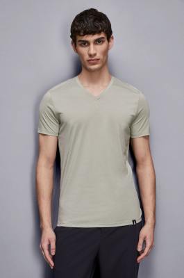 T-Shirt aus Baumwolle, Slim Fit, Grün, Patrizia Pepe
