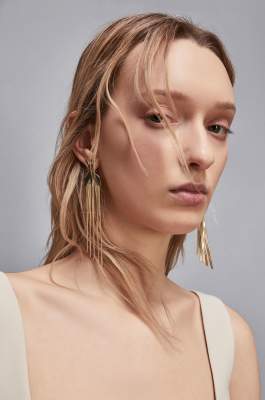 Elegant snake chain earrings, Gold, Patrizia Pepe