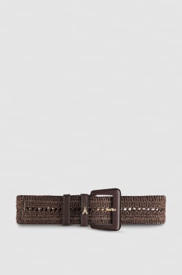 High waisted belt, Brown, Patrizia Pepe