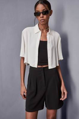 Essential viscose shirt, White, Patrizia Pepe