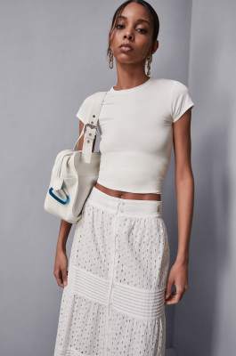 Short-sleeved jersey shirt, White, Patrizia Pepe