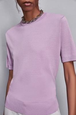 Knitted T-shirt, Purple, Patrizia Pepe