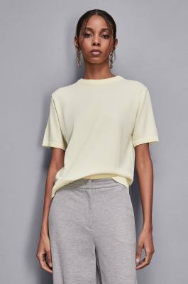 Knitted T-shirt, Yellow, Patrizia Pepe