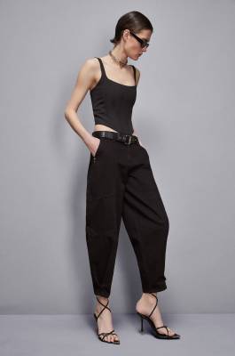 Baggy denim pants, Black, Patrizia Pepe