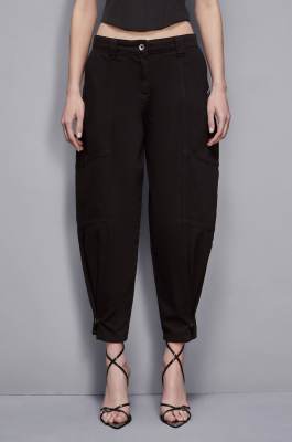 Baggy denim pants, Black, Patrizia Pepe