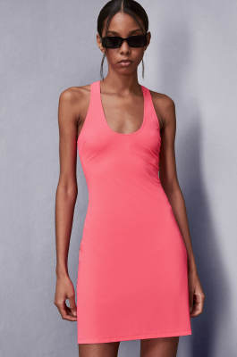 Essential technical jersey mini dress, Pink, Patrizia Pepe